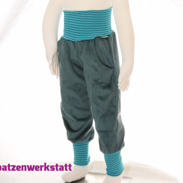 Cordhose "smaragd" mit Taschen