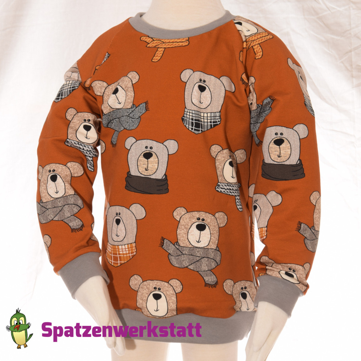 Sweatpullover Raglanpullover "Bär gelb"