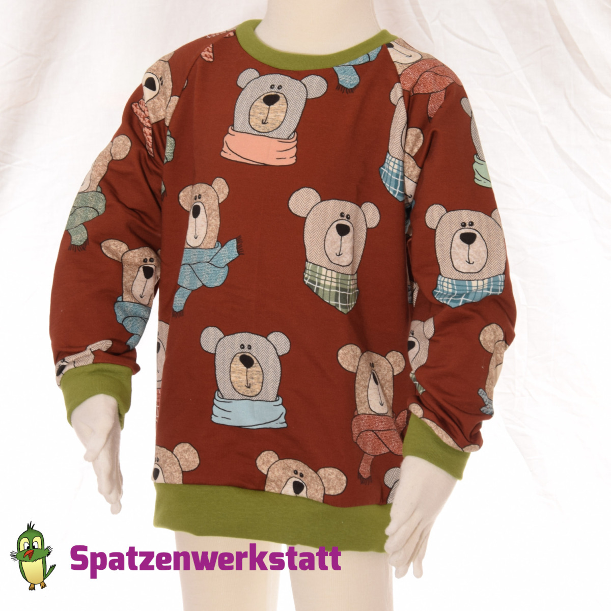 Sweatpullover Raglanpullover "Bär rotbraun"