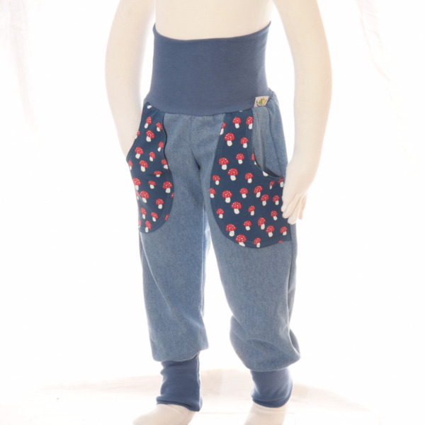 Jeanshose mit Taschen "Fliegenpilz"