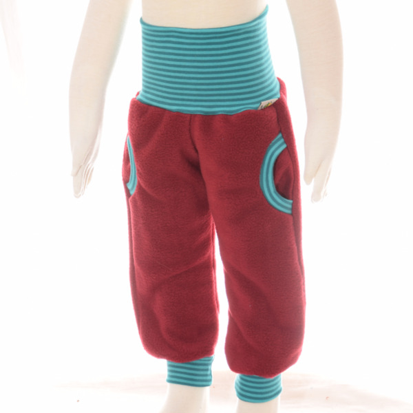 Kuschelhose aus Fleece mit Taschen "bordeaux"