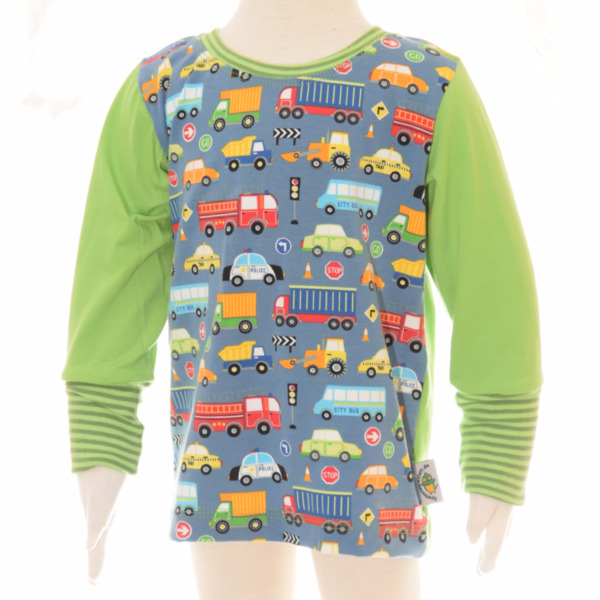 Langarmshirt Mitwachsshirt "Fahrzeuge"