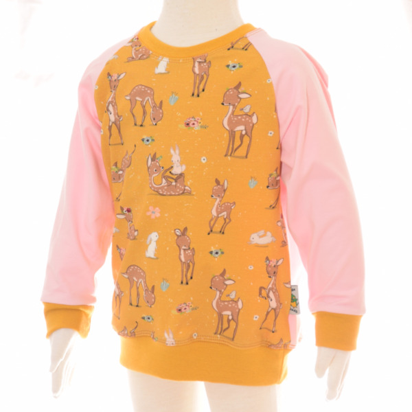 Pullover "Reh und Hase" - Jersey mit Raglanärmeln