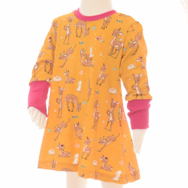 Langarmkleid "Reh und Hase"