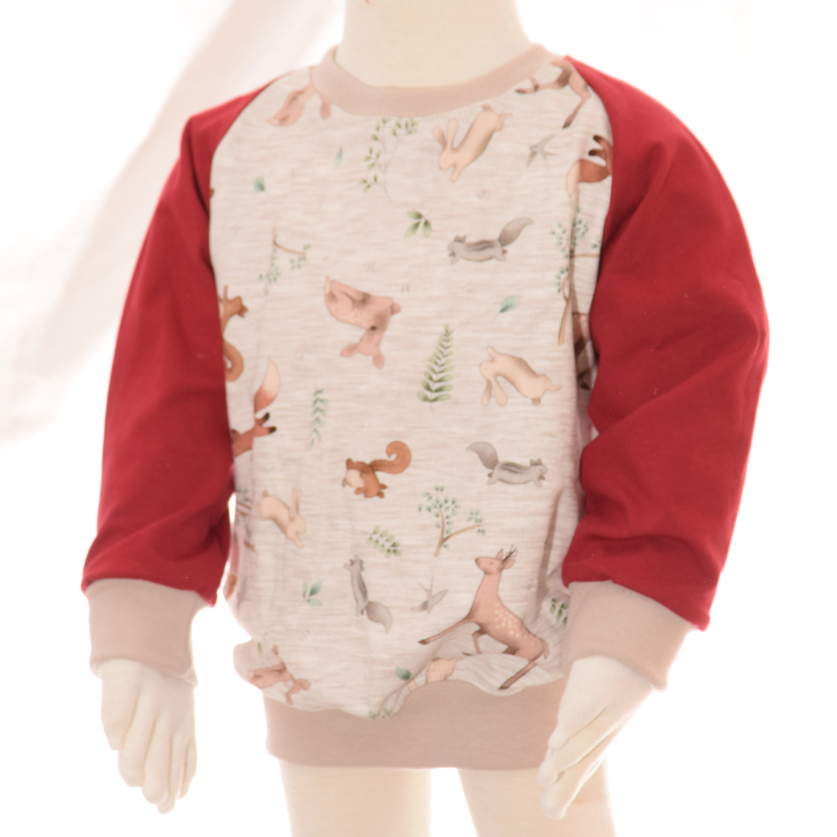 Pullover "Waldtiere" - Jersey mit Raglanärmeln