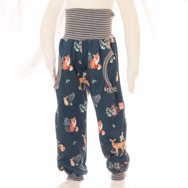 Pumphose mit Taschen "Waldtiere"