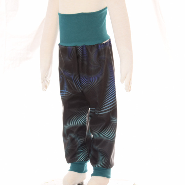 Softshellhose "Linien blau"