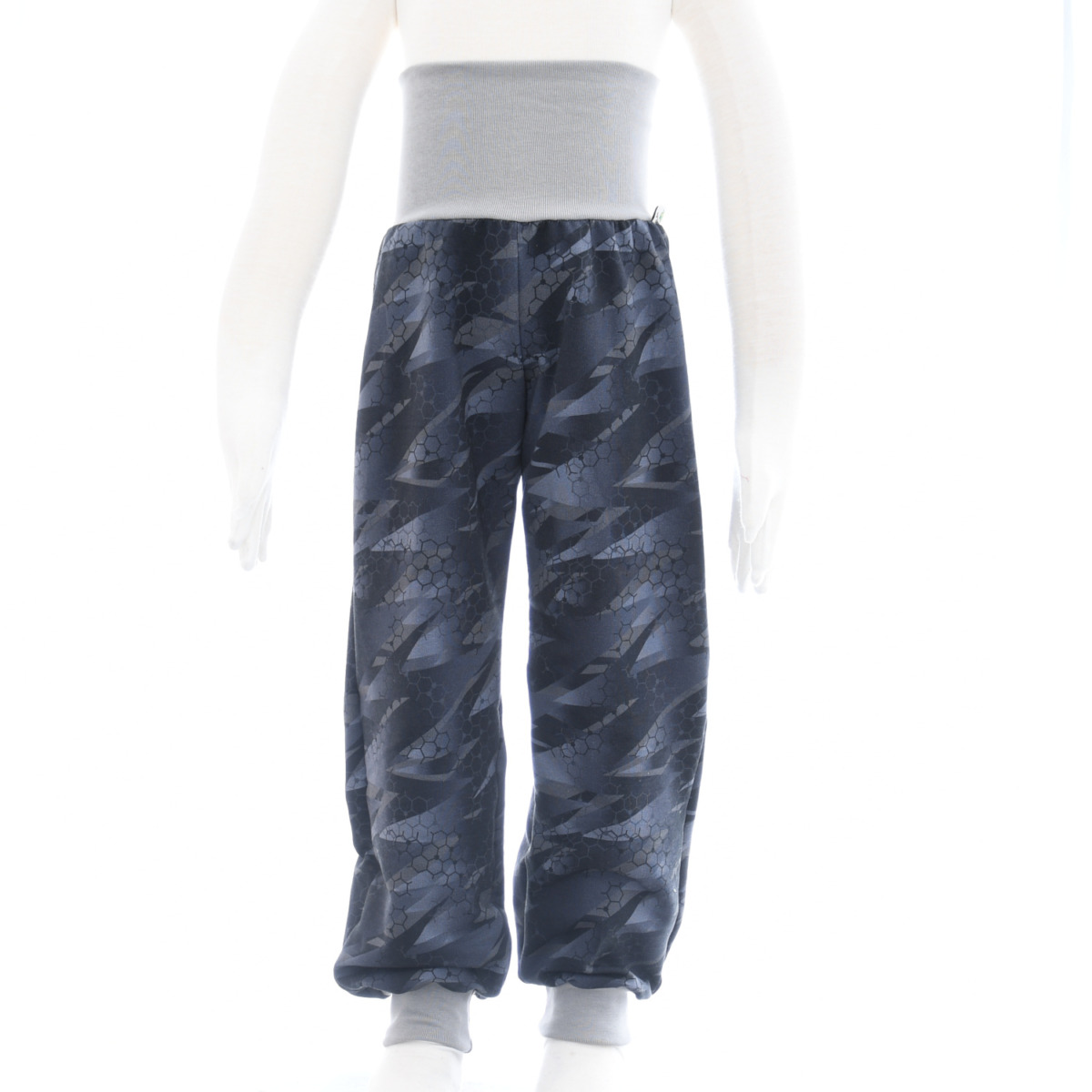 Sweat Pumphose Muster grau- schwarz