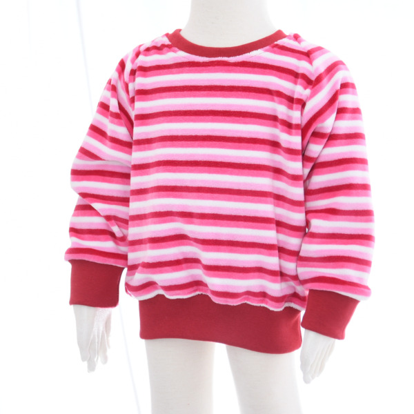 Nickipullover Streifen pink-rosa-weiß