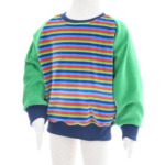 Nickipullover Streifen rot-blau-grün