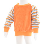 Nickipullover Streifen orange