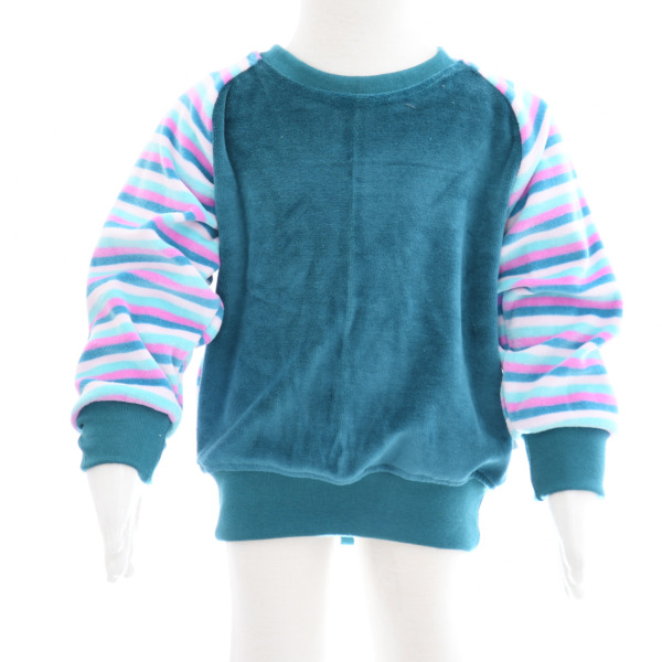 Nickipullover Streifen petrol