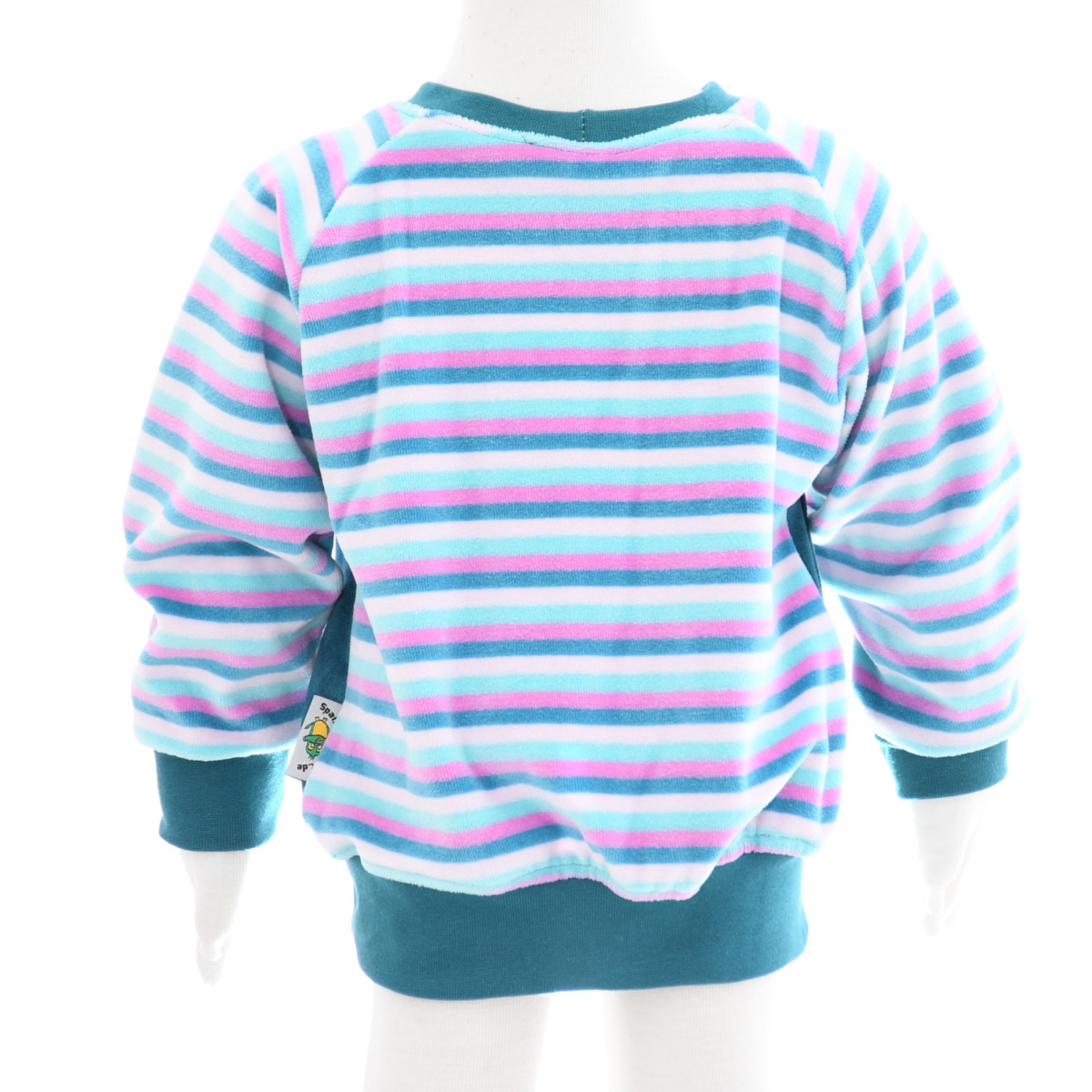 Nickipullover Streifen petrol – Bild 3