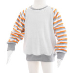 Nickipullover Streifen grau