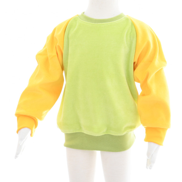 Nickipullover grün gelb