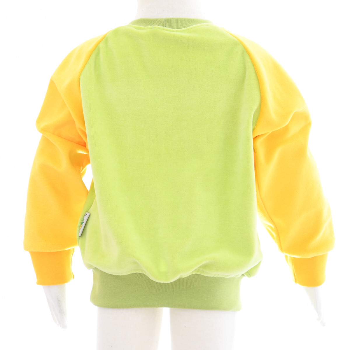 Nickipullover grün gelb – Bild 3