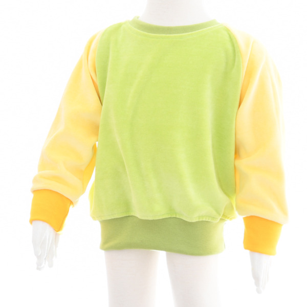 Nickipullover hellgrün gelb