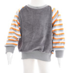 Nickipullover Streifen grau